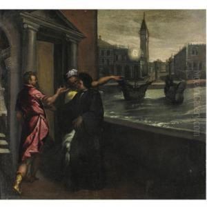 Scena Veneziana, La Piazzetta Sul Fondo by Paolo Fiammingo
