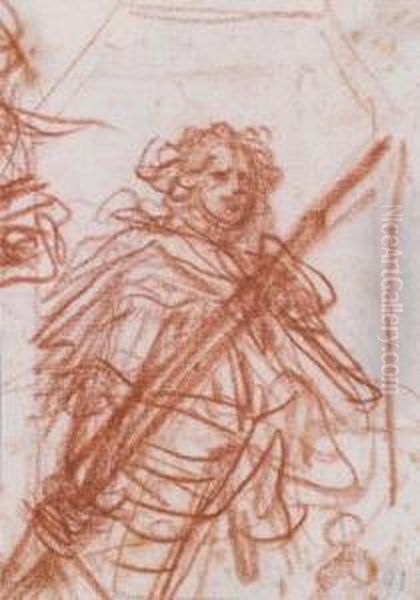 A Man With A Lance In A Harness - view 1