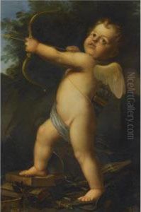 Cupid With His Bow And Arrow by Baldassarre Franceschini