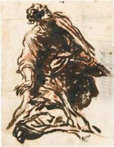 Study Of A Saint In Adoration