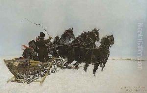 Foursome in Snow Drifts