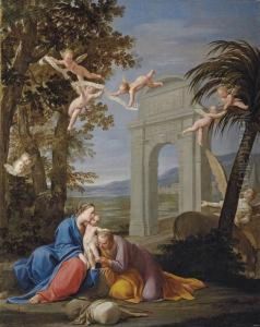 The Rest On The Flight Into Egypt by Marcantonio Franceschini)