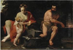 Venere E Amore Nella Fucina Di Vulcano by Marcantonio Franceschini)