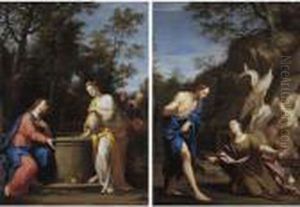 Christ And The Samaritan At The Well; Noli Me Tangere by Marcantonio Franceschini)
