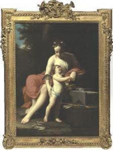 Venus With Cupid Dipping His Arrows by Marcantonio Franceschini)