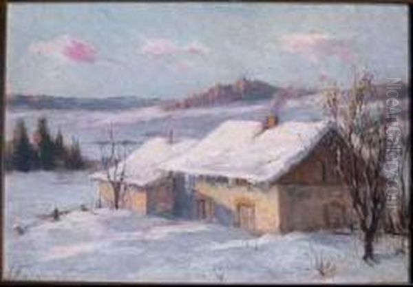Cottage In Winter, Laurentians - view 1