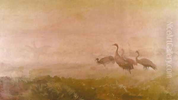 Cranes at Dawn - view 1