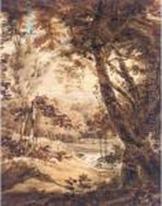 A Woodland Glade by Francois Louis Thomas Francia