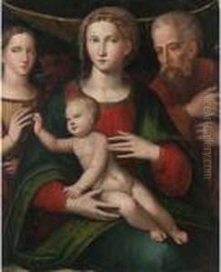 The Mystic Marriage Of Saint Catherine by Giacomo Raibolini