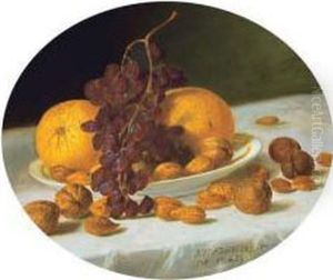 Still Life With Grapes, Oranges And Nuts - Still Life With Desserts And Wine by John Francis