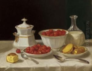 Strawberries, Cake And Cream