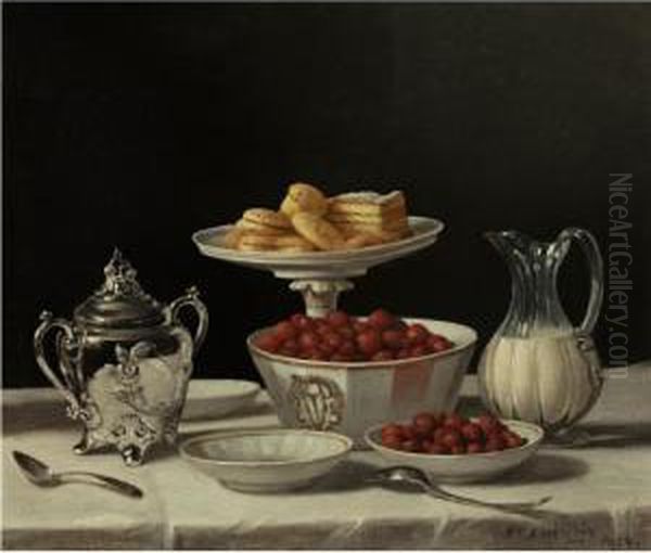 Still Life: Strawberries And Cream - view 1
