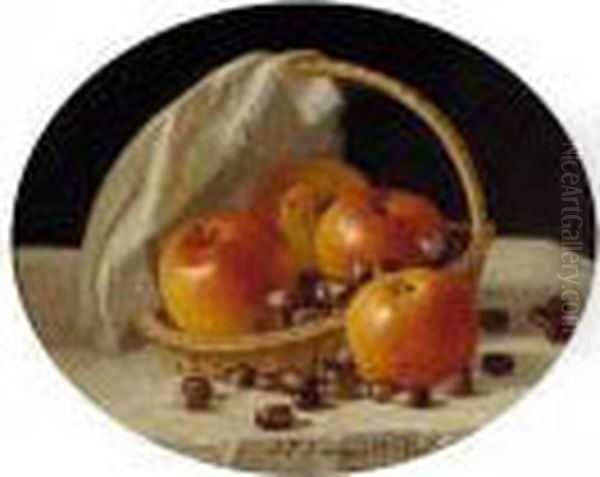 Still Life With Nuts And Apples In A Basket - view 1