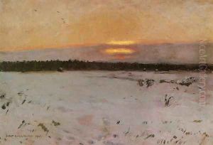 Winter Landscape by Jozef Chelmonski