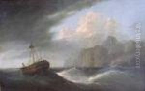 Shipwrecks Off Rocky Coasts Pair Of