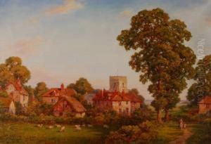 Rural Village Scene by Thomas Edward Francis