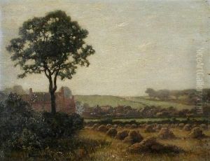 Cornfields At Dusk by Thomas Edward Francis