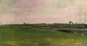 Landscape with a Village by Jozef Chelmonski