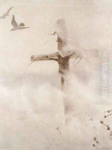 Cross in Blizzard by Jozef Chelmonski