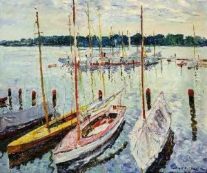 Segelboote Im Hafen by Philipp Franck