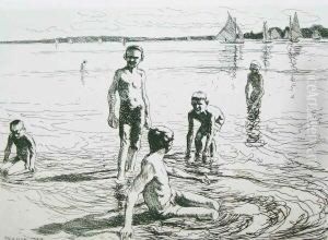 Badende Kinder Am Wannsee