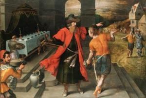 The Parable Of The Rich Man's Feast by Ambrosius Francken I