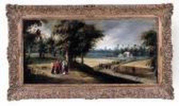 Le Christ Et Les Pharisiens Dans Un Paysage - view 1
