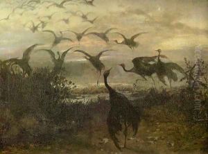 Flight of the Cranes by Jozef Chelmonski