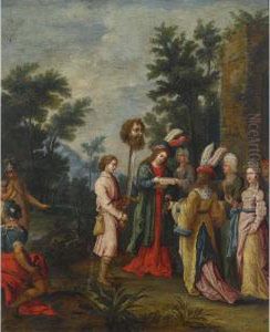 David With The Head Of Goliath by Frans Francken