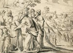 Moses Meeting Jethro And His Family by Frans I Francken