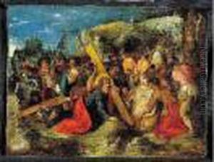 Le Portement De Croix by Frans I Francken