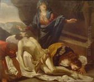 Zugeschrieben: Grablegung Christi by Frans III Francken