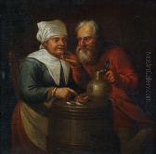 Two Peasants In A Tavern - view 1