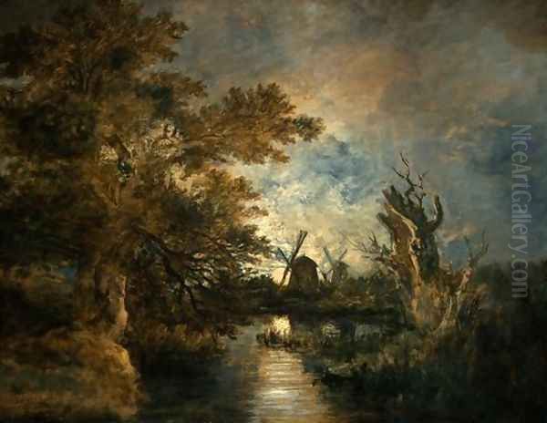 Moonlight on the Yare by John Crome