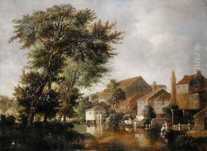 A River Scene, possibly at Norwich, c.1817 by John Crome