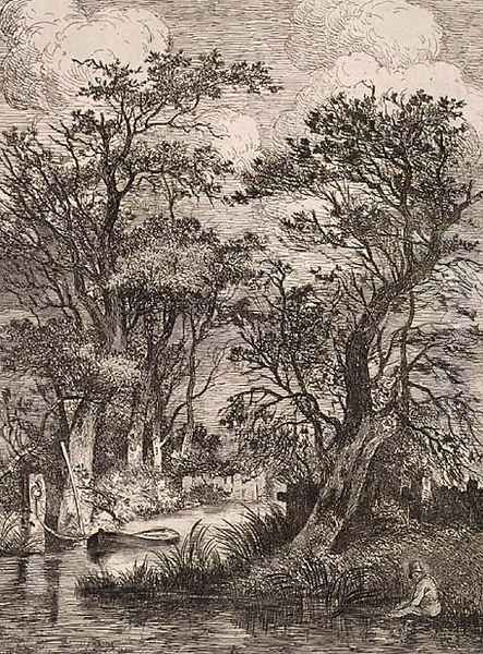 Riverscene, pub. by J. & W. Freeman, 1821 - view 1
