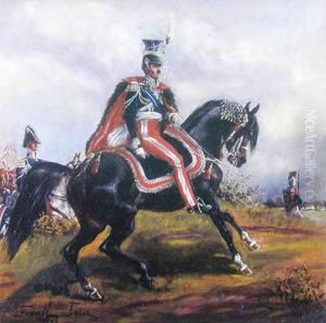 Ksiaze Jozef Poniatowski Na Karym Koniu by Feliks Franic