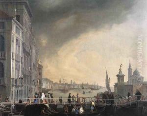 The Bridge for the Feast of the Madonna della Salute 1720 by Luca Carlevaris