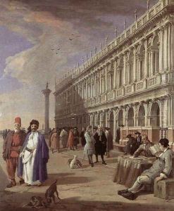 The Piazzetta and the Library 1720s by Luca Carlevaris