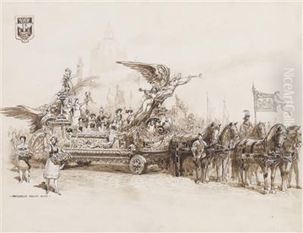 Der Festwagen Des Gesangsvereins Osterreichischer - view 1