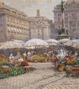 Blumenmarkt Am Hof by Friedrich Frank
