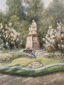 Das Schubertdenkmal Im Stadtpark by Friedrich Frank