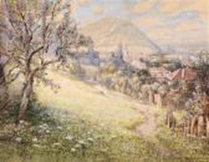 Kahlenbergerdorf Und Leopoldsberg by Friedrich Frank