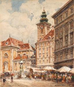 Markt Auf Der Freyung by Friedrich Frank