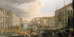 A Regatta on the Grand Canal, Venice by Luca Carlevaris
