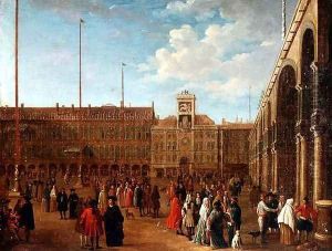 The Piazza di San Marco, Venice by Luca Carlevaris