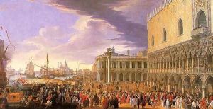 Entry of the Earl of Manchester into the Doge's Palace, 1707 by Luca Carlevaris