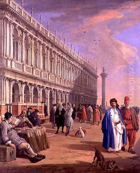 Venice- The Piazzetta with Figures - view 1