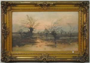 Paysage Marecageux Avec Saules by Lucien Frank