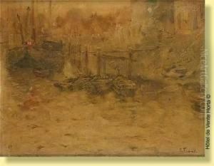 Effet De Brume Sur Le Port by Lucien Frank
